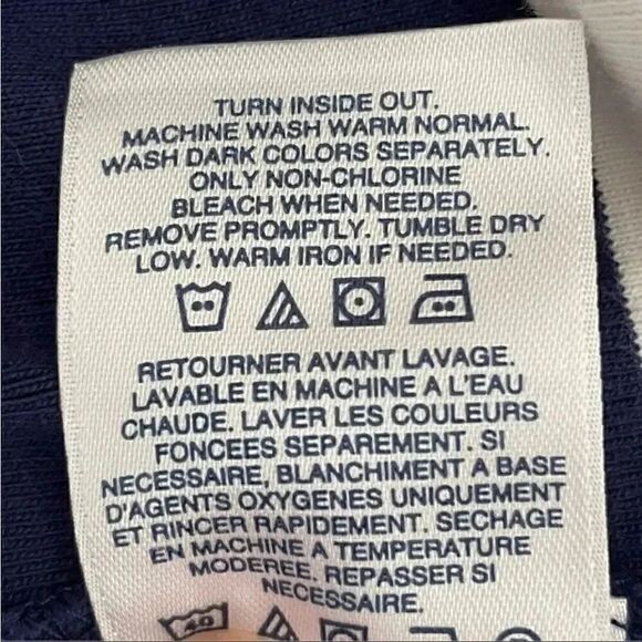 Lands’ End Stripped Blue White Crewneck Cottton Womens Long Sleeves Top SZ LP - Picture 12 of 13